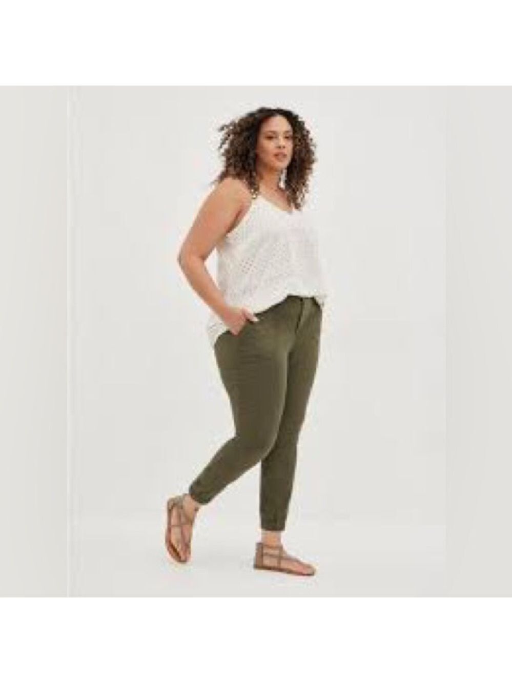TORRID Comfort Flex Waistband Classic Fit Jogger Stretch Twill High-Rise Pant